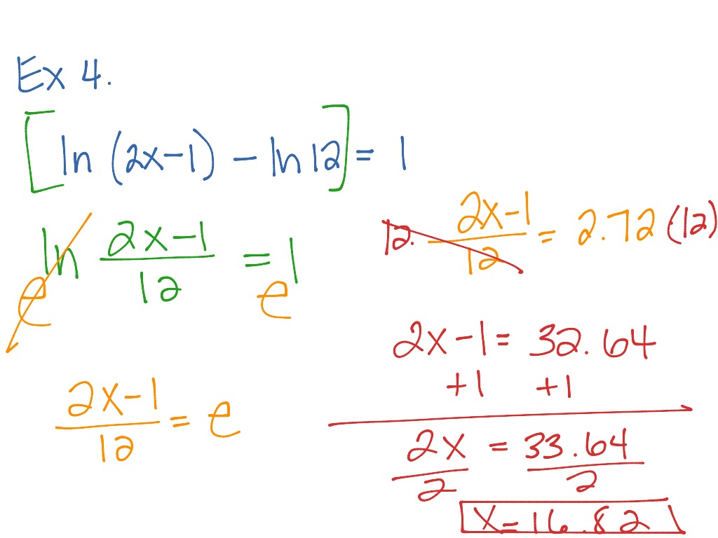 Solving Logarithms with Properties | Math, High School Math | ShowMe