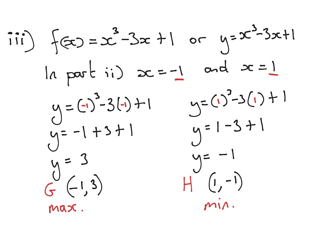 Maxima and minima question | Math | ShowMe