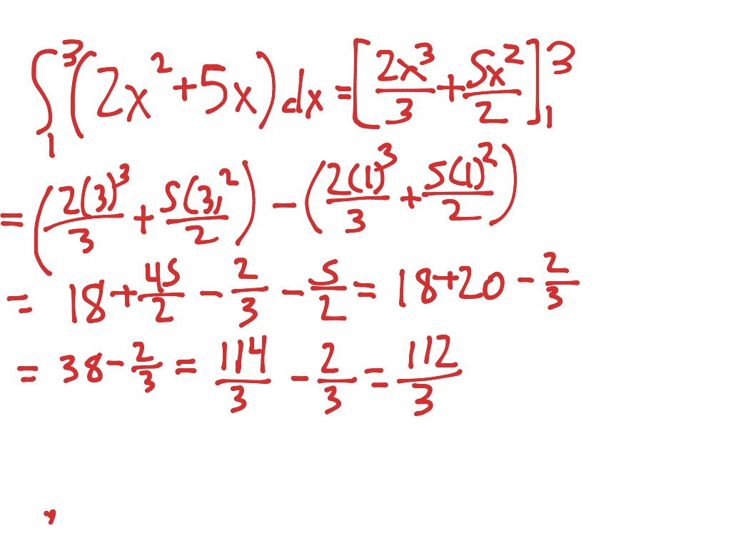 Definite Integrals Math Calculus Showme 1590