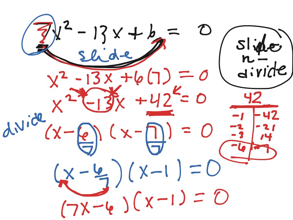 Slide and divide equation | Math | ShowMe