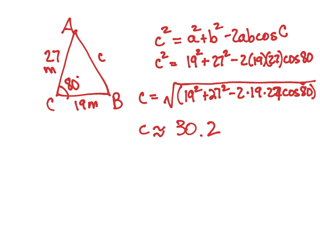 alg ii march 2 (s7) law of cosines | Math, Algebra | ShowMe