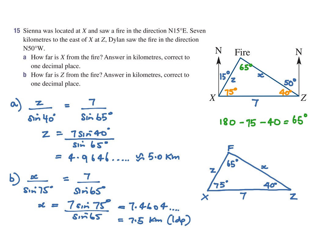 12 Std4f The Sine Rule2 Math Trigonometry Trig Triangles Showme 8113