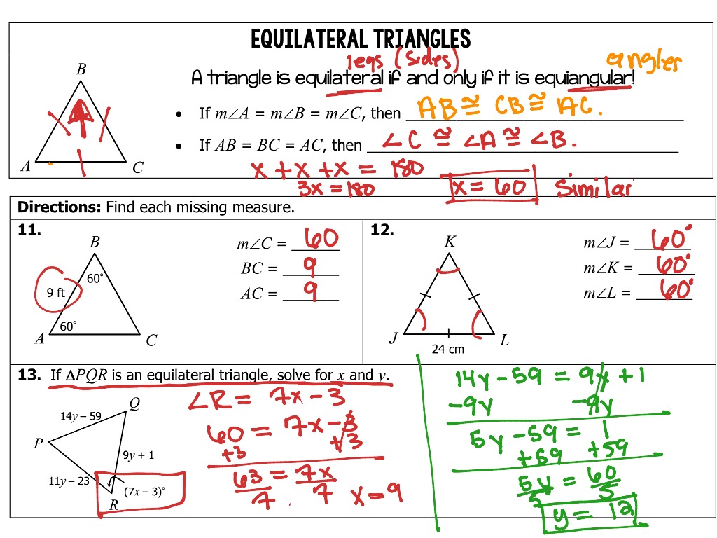 Isosceles And Equilateral Triangle Notes Math High School Math Geometry Models Geometry 7492