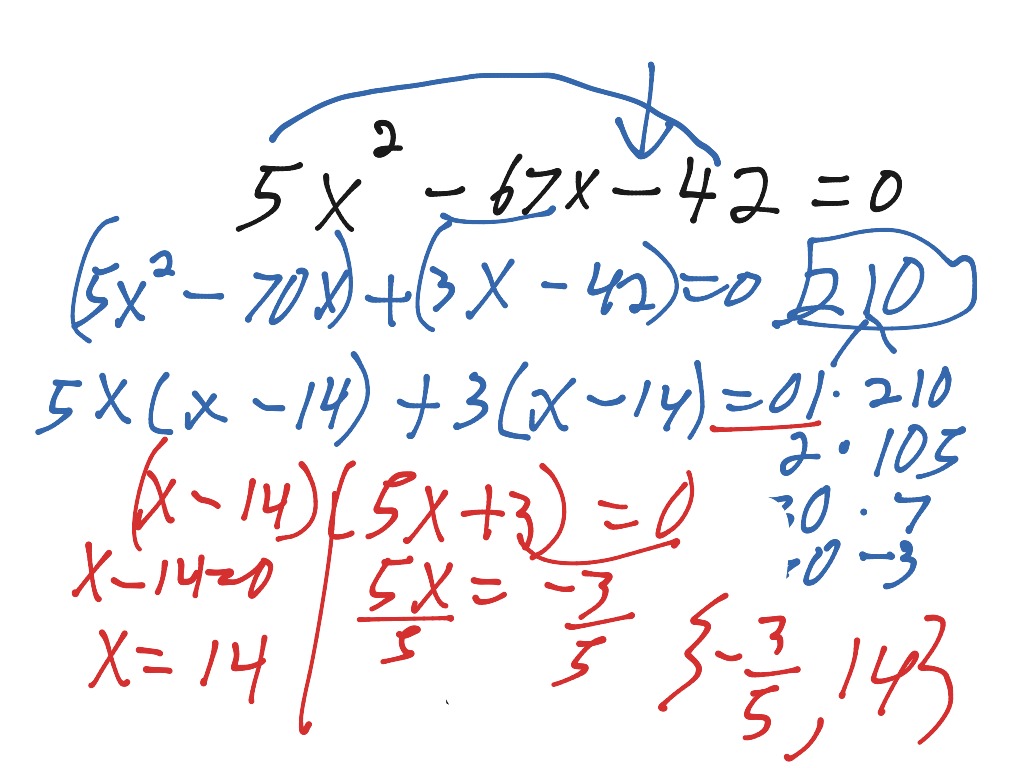 ac method with grouping | Math | ShowMe