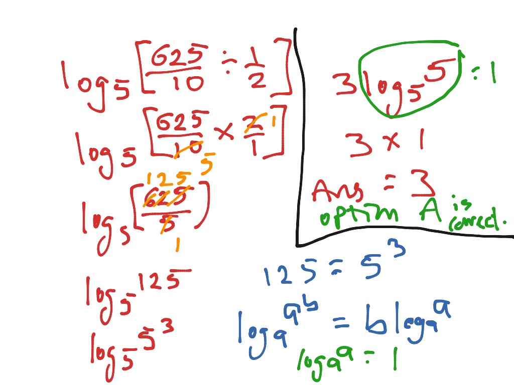 logarithm sample question | Math, High School Math, Expressions ...