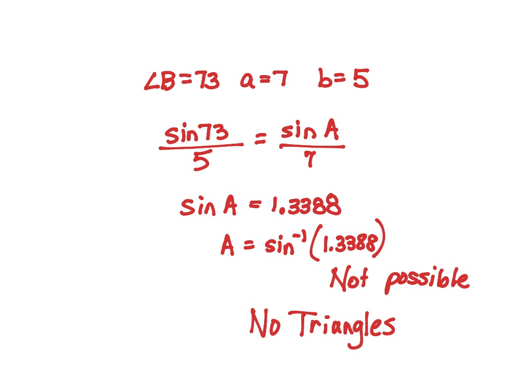 Ambiguous Case Math Trigonometry Trig Triangles Showme 0172