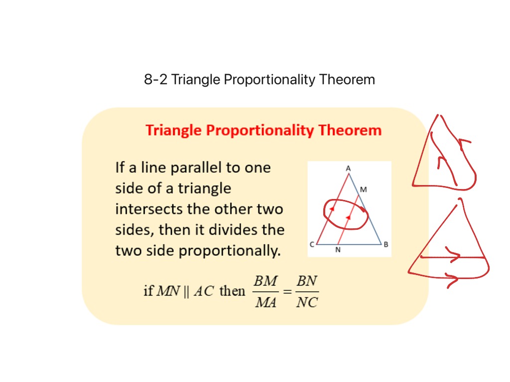 8 2 Triangle Proportionality Theorem Math High School Math Showme 9531