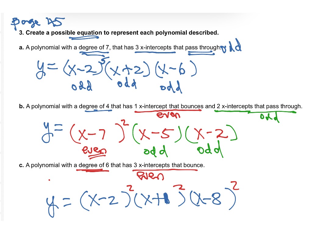 lt 6 write polynomial equations from a graph and from a description ...