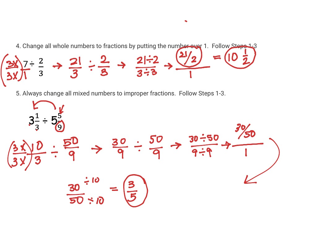 divide fractions using common denominators | Math | ShowMe