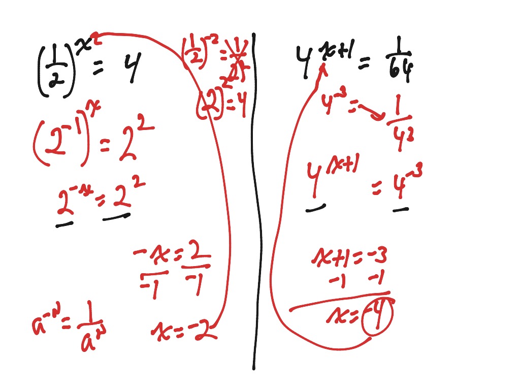 Solve Exponential Equations Math Algebra Showme