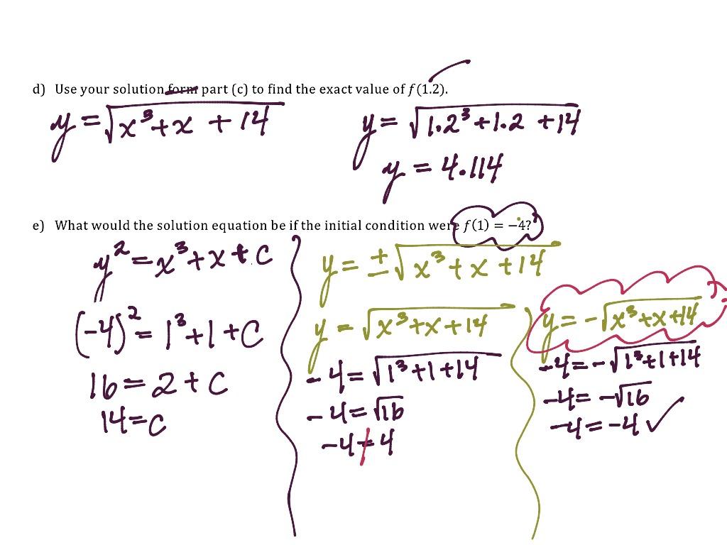 separation of variables | Math, Calculus | ShowMe