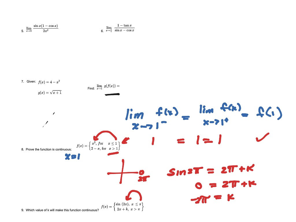 Unit 1 Test 1 Part 2 Math Calculus Derivatives And Differentiation Ap Calculus Ab Showme 4095