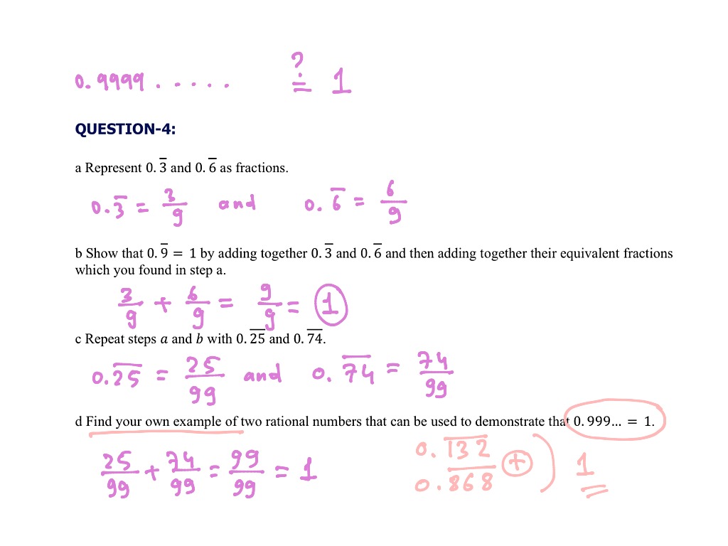 Booklet G8 1.1. Identifying And Representing Rational Numbers 