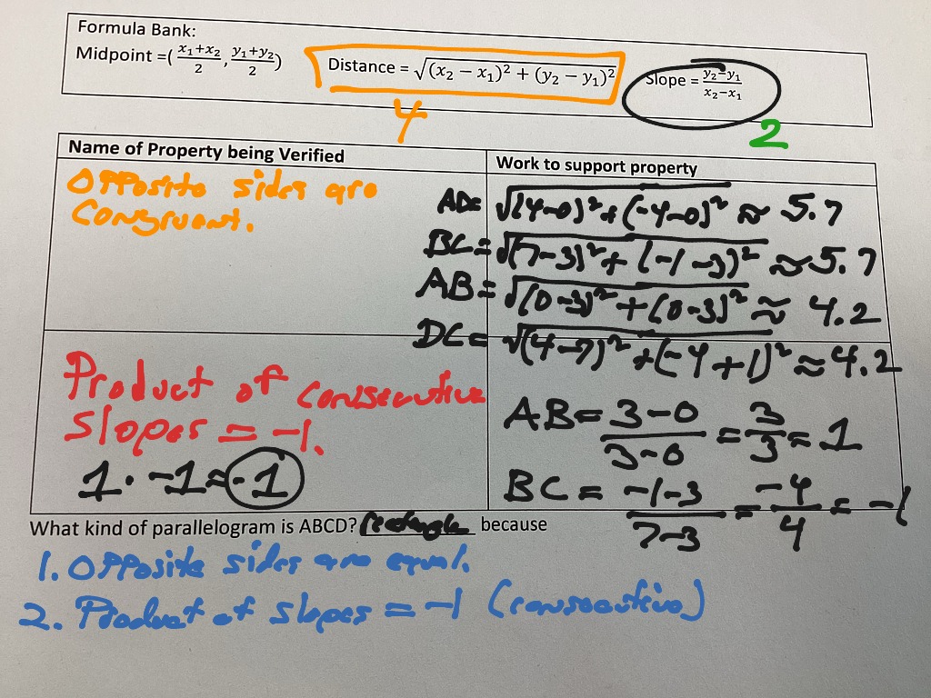 proving a rectangle | Math | ShowMe